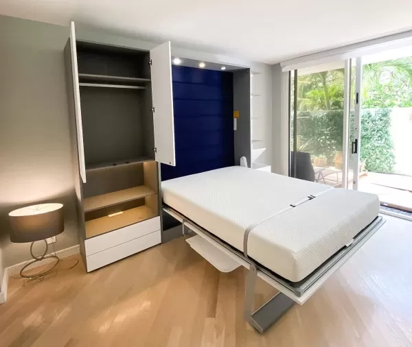 Royal Queen Wall Bed With Desk 72