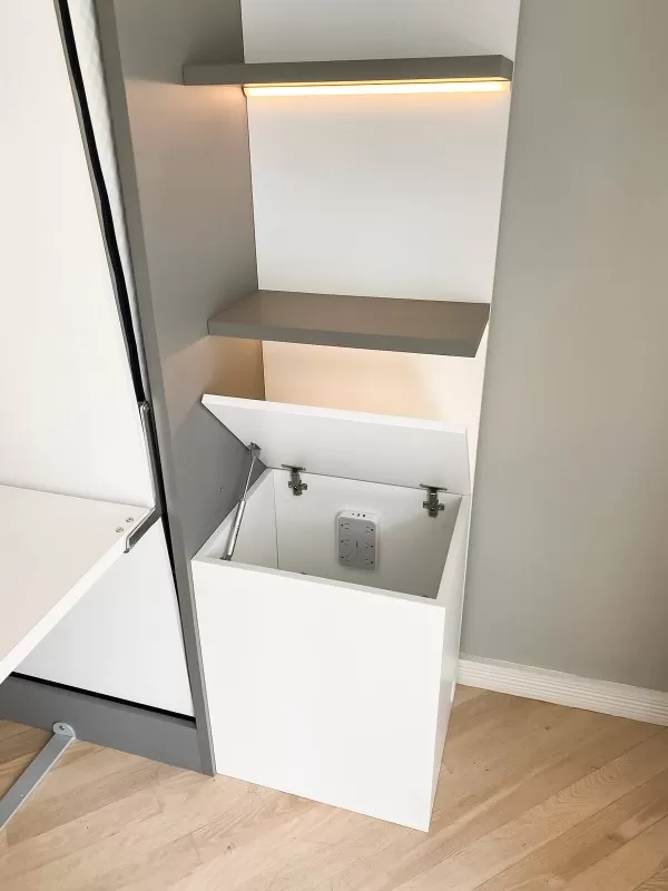 Royal Queen Wall Bed With Desk 77