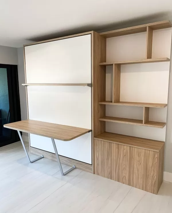 Royal Queen Wall Bed With Desk