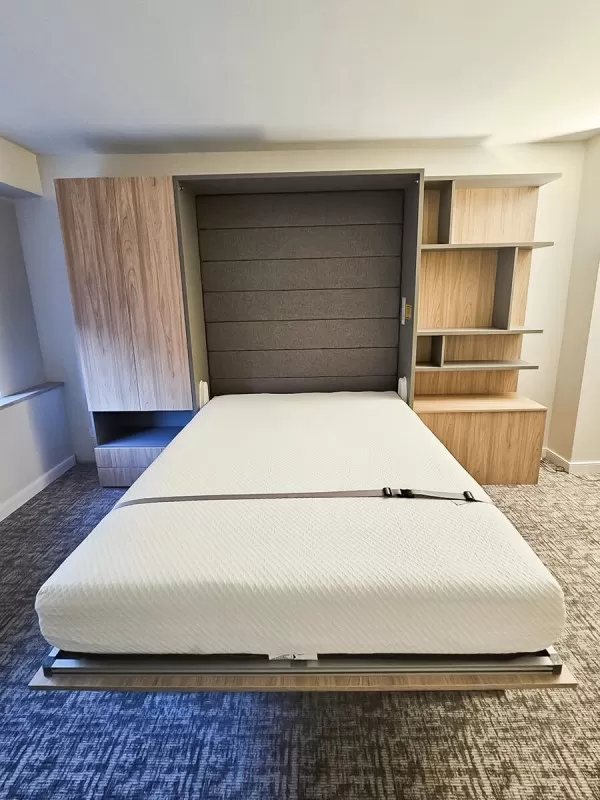 Royal Queen Wall Bed With Desk 82