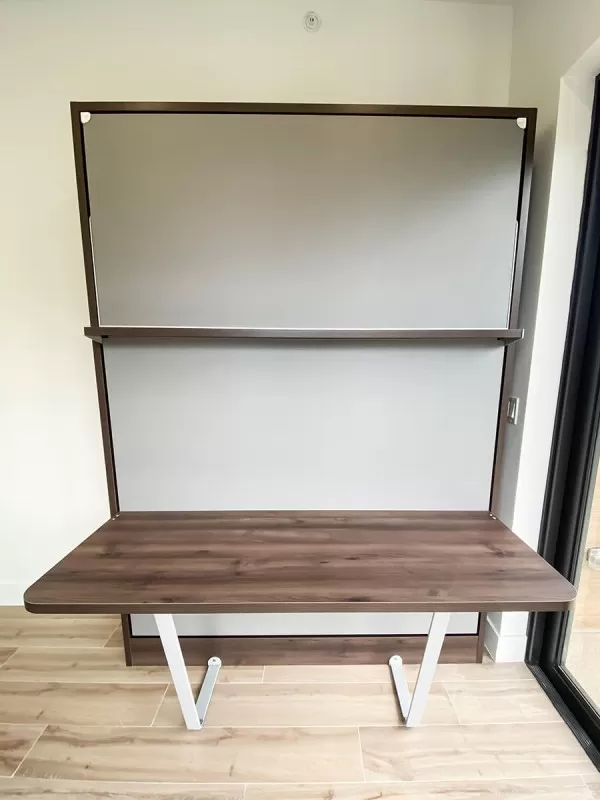 Royal Queen Wall Bed With Desk 87