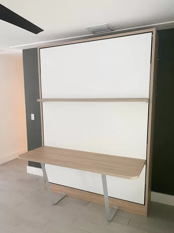 Royal Queen Wall Bed With Desk 92