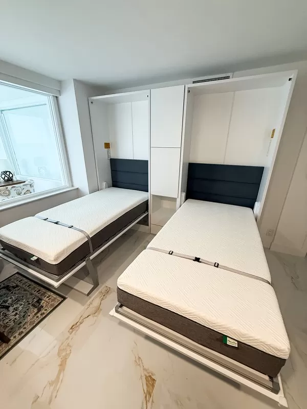 Royal Twin Twin XL Wall Bed with Bookcase and Wardrobe 10