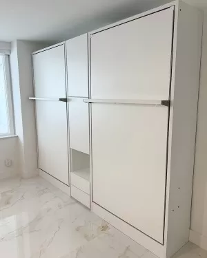 C - Royal Twin / Twin XL Wall Bed with Wardrobe