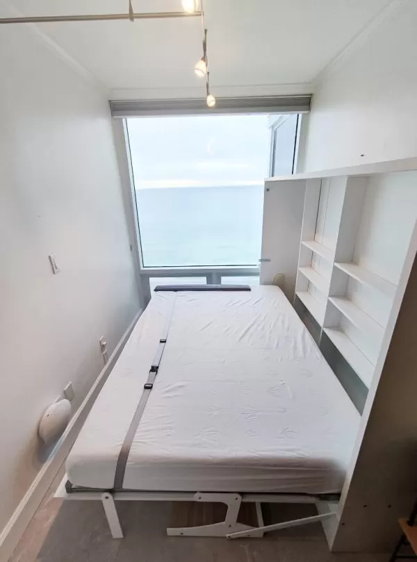 Spazio Full Size Wall Bed with Desk 1