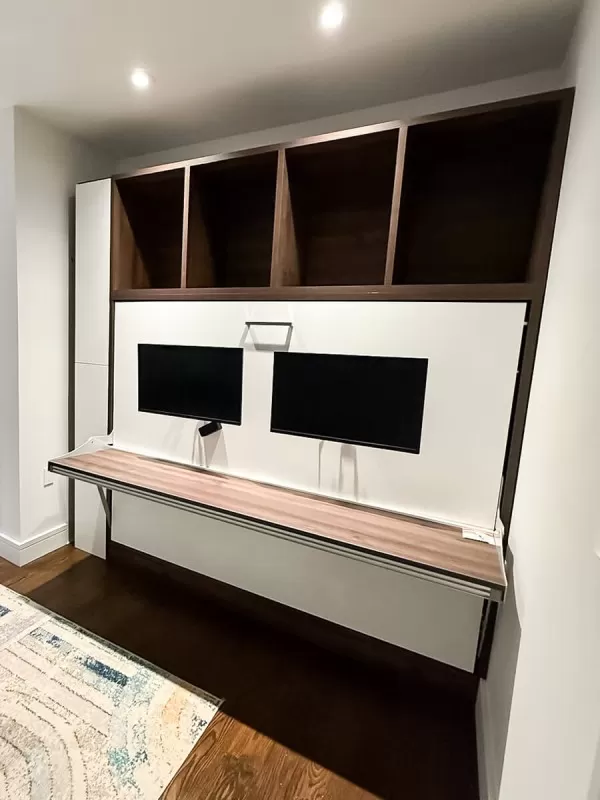 Spazio Full Size Wall Bed with Desk 11