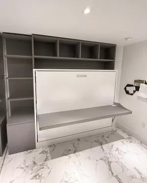 C - Spazio - Full Size Wall Bed with Desk