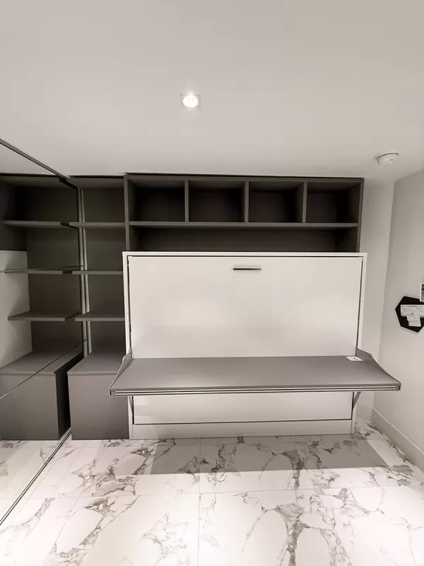 Spazio Full Size Wall Bed with Desk 15