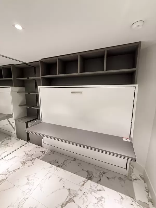 Spazio Full Size Wall Bed with Desk 16