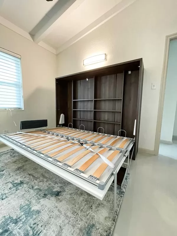 Spazio Full Size Wall Bed with Desk 6