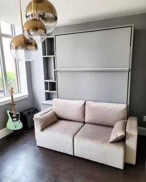 C - ROYAL Queen Wall Bed with Bookcase Set