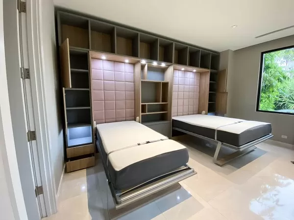 ROYAL Queen Wall Bed with Bookcase Set 88