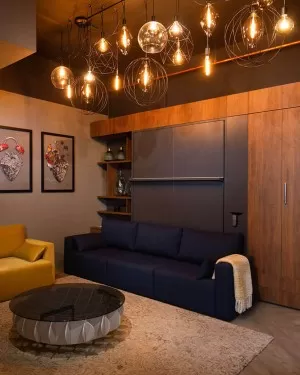 C - ROYAL Queen Wall Bed with Wardrobes