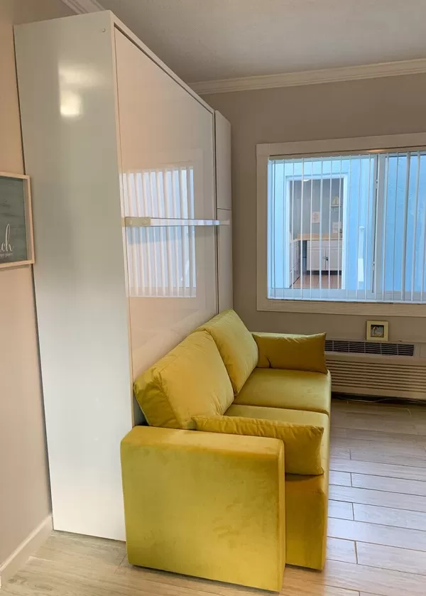 ROYAL Queen Wall Bed with Sectional Sofa and Bookcase Set 37