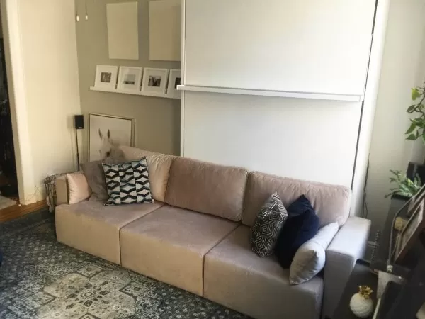 ROYAL Queen Wall Bed with Sectional Sofa and Bookcase Set 49