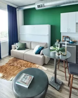 C - Royal Horizontal Queen Wall Bed with Sofa