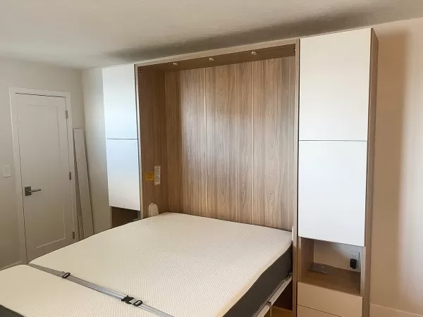 Royal Queen Wall Bed With Desk 20