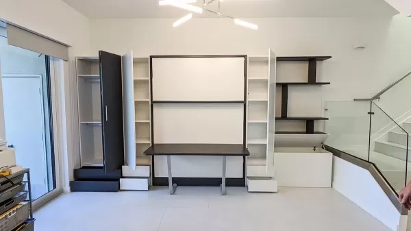 Royal Queen Wall Bed With Desk 26