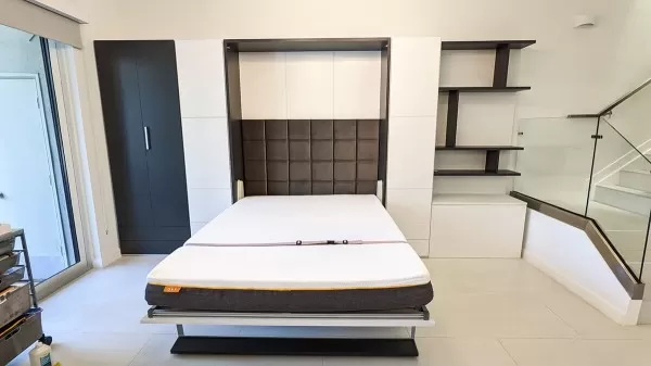 Royal Queen Wall Bed With Desk 27