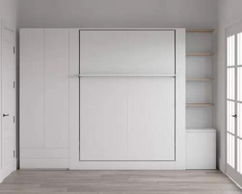 White Nova Queen Wall Bed - 14