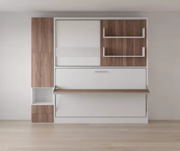 Parete Letto - Twin Wall Bed System with Desk and Convertible Wardrobe