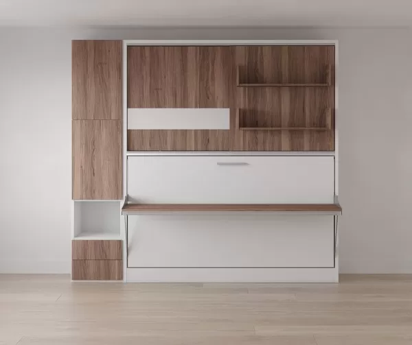 Parete Letto Twin Wall Bed System with Desk and Convertible Wardrobe 3