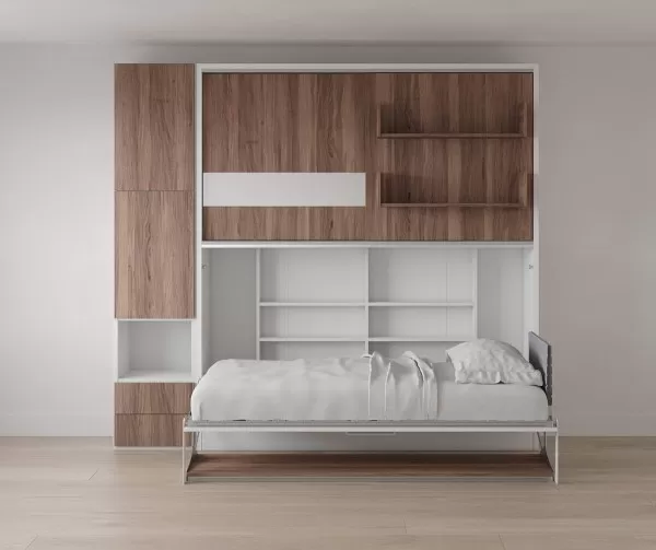 Parete Letto Twin Wall Bed System with Desk and Convertible Wardrobe 4