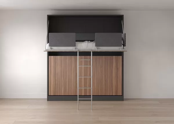 Pensiero Twin Wall Bunk Bed 26