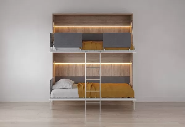Pensiero Twin Wall Bunk Bed 32