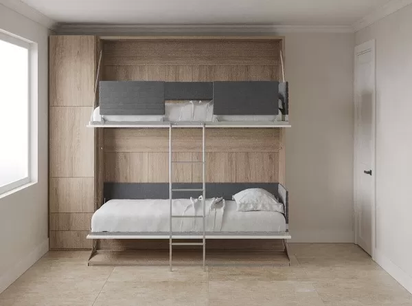 Pensiero Twin Wall Bunk Bed 38