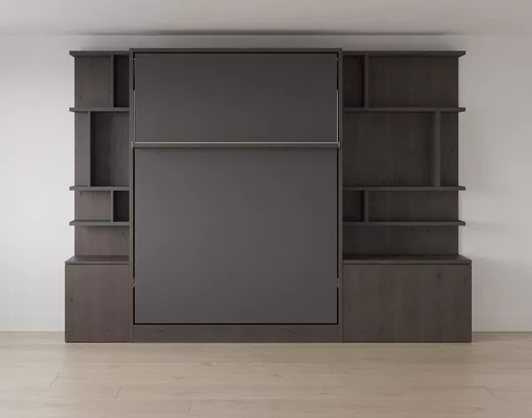 ROYAL Queen Wall Bed with Bookcase Set 171