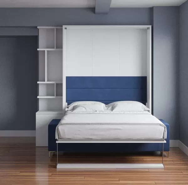 ROYAL Queen Wall Bed with Sectional Sofa and Bookcase Set 393