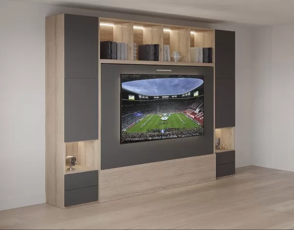 Royal Horizontal Queen Wall Bed with Convertible Wardrobe and Bookcase 2