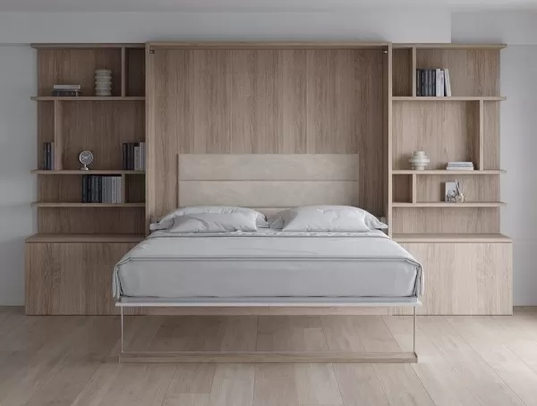 Royal King Murphy Bed with Bookcase 5