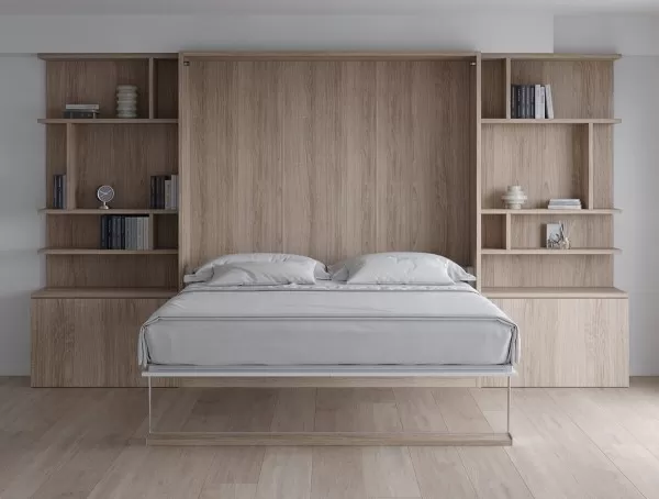Royal King Murphy Bed with Bookcase 6