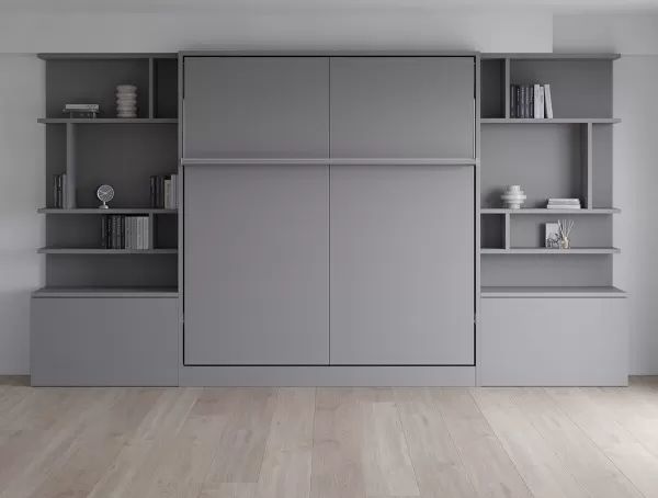 Royal King Murphy Bed with Bookcase 8