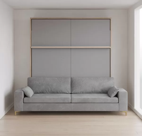 Royal King Murphy Bed with Sectional Sofa 4