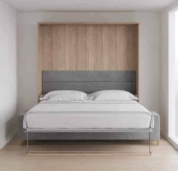 Royal King Murphy Bed with Sectional Sofa 5