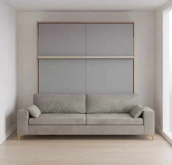 Royal King Murphy Bed with Sectional Sofa 6