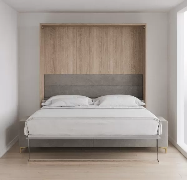 Royal King Murphy Bed with Sectional Sofa 7