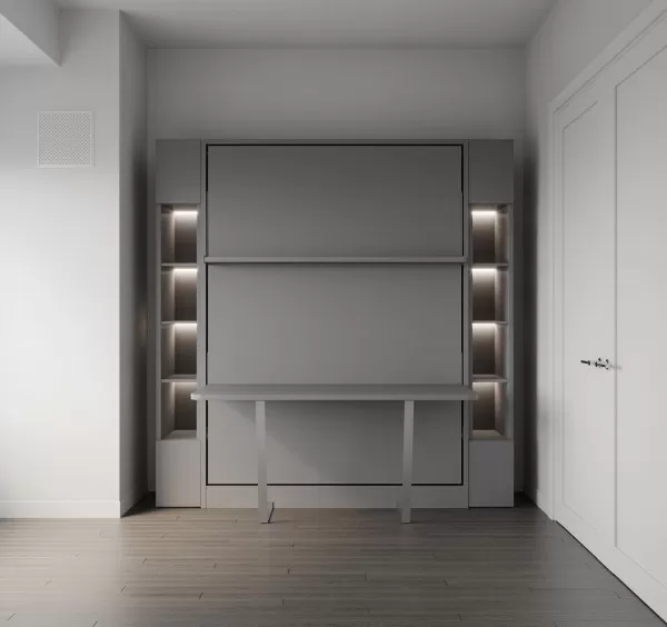 Royal Queen Wall Bed With Desk