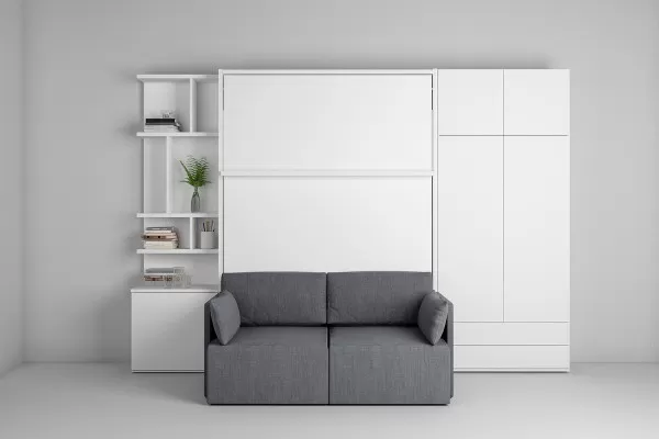 ROYAL Queen Wall Bed with Sectional Sofa