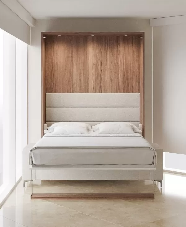 Royal Queen Wall Bed with Sectional Sofa 11