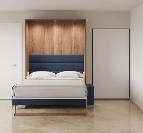 Royal Queen Wall Bed with Sectional Sofa 9