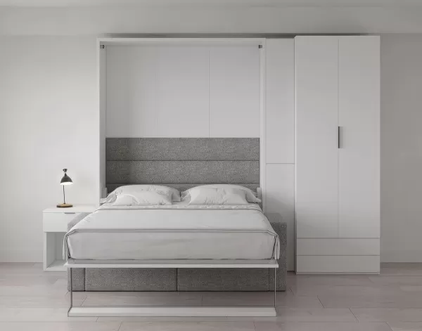 Royal Queen Wall Bed with Sectional Sofa and Convertible Wardrobes 13