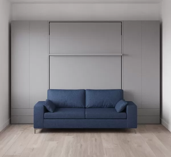 Royal Queen Wall Bed with Sectional Sofa and Convertible Wardrobes 17