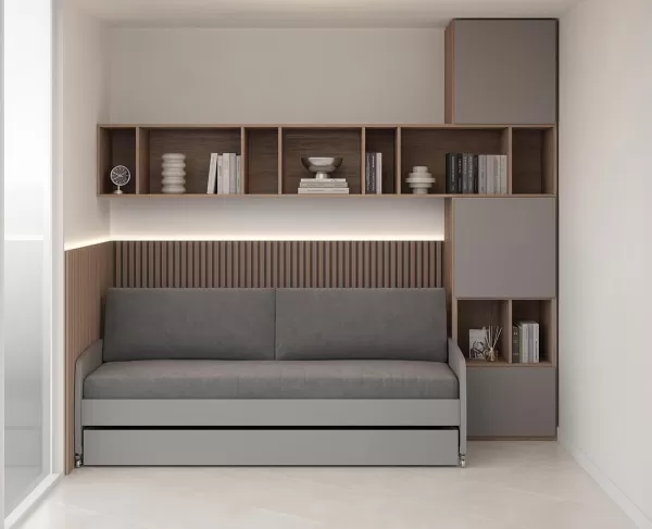 Spazio Twin Size Wall Bed with Desk 11