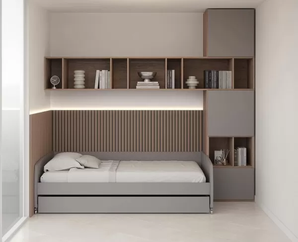 Spazio Twin Size Wall Bed with Desk 12