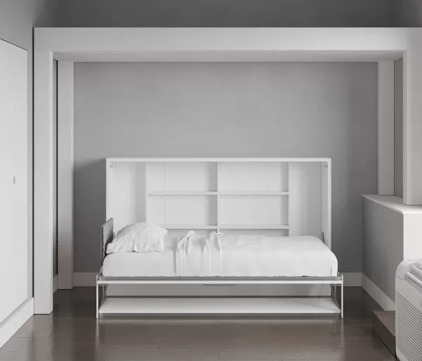 Spazio Twin Size Wall Bed with Desk 22