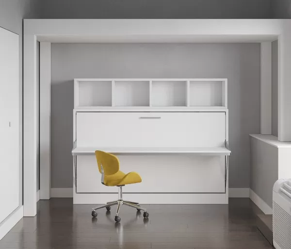 Spazio Twin Size Wall Bed with Desk 23